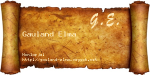 Gauland Elma névjegykártya